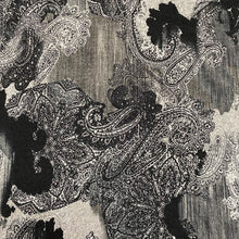 Load image into Gallery viewer, Polyester Knit - Charcoal Paisley
