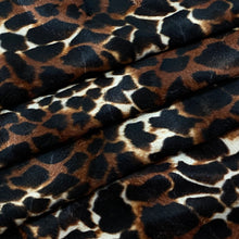 Load image into Gallery viewer, Giraffe Print Faux Fur Woven Fabric