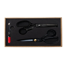 Load image into Gallery viewer, Midnight Edition Gift Set, 9” Fabric Shear, 9" Pinking Shear, Thread Snip