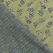Load image into Gallery viewer, Polyester Knit - Green and Striped Double Faced Print