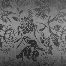 Load image into Gallery viewer, Damask Polyester Satin Woven Fabric- Black Floral