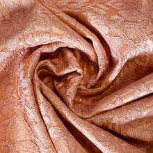 Load image into Gallery viewer, Satin Bonded Lace Woven Fabric- Peach and Pink