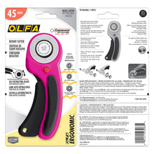Load image into Gallery viewer, OLFA 45mm RTY-2/DX/MAG Ergonomic Rotary Cutter - Magenta