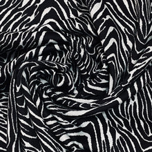 Load image into Gallery viewer, Polyester Rayon Knits - ZigZag Zebra Print