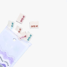Load image into Gallery viewer, Cute AF! Woven Labels | Pack of 6 Labels