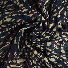 Load image into Gallery viewer, Red Zebra Print Chiffon with Flocked Velvet Dots Woven Fabric