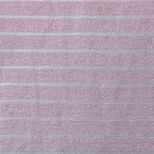 Load image into Gallery viewer, Polyester Knit- Baby Pink and White Stripes