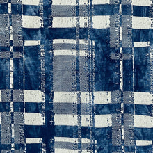 Load image into Gallery viewer, Rayon Knits - Textured Plaid-Blue
