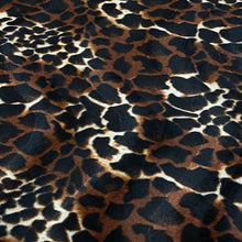 Load image into Gallery viewer, Giraffe Print Faux Fur Woven Fabric
