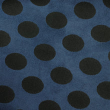 Load image into Gallery viewer, Double Knit - Blue and Black Polka Dots