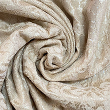 Load image into Gallery viewer, Satin Bonded Lace Woven Fabric- Champagne