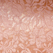 Load image into Gallery viewer, Satin Bonded Lace Woven Fabric- Peach and Pink
