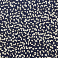 Load image into Gallery viewer, Blue & White Floral Print Chiffon Woven Fabric