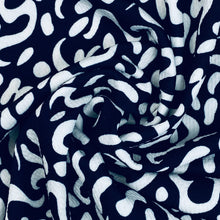 Load image into Gallery viewer, Double Knit Jacquard- Fossil- Dark Navy and White