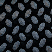 Load image into Gallery viewer, Double Knit - Black and Blue Polka Dots