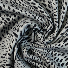 Load image into Gallery viewer, Printed Rayon Cotton Woven Fabric- Scattered Assymetric Dots