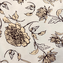 Load image into Gallery viewer, Chrysanthemums Leaf Vine Printed Rayon Woven Fabric- Light Background
