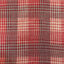 Load image into Gallery viewer, Double Cotton Gauze- Double Sided Plaid - Red & Black