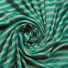 Load image into Gallery viewer, Polyester Knit- Green Stripes