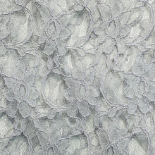 Load image into Gallery viewer, Corded Lace Woven Fabric- Silver Floral