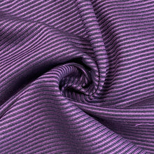 Load image into Gallery viewer, Wool Woven Fabric- Purple and Black Stripes