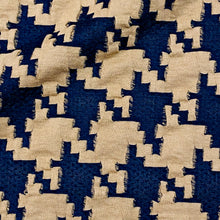 Load image into Gallery viewer, Jacquard Woven Fabric- Gold and Black Houndstooth