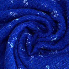 Load image into Gallery viewer, Azure Bouclé Grid Woven Fabric
