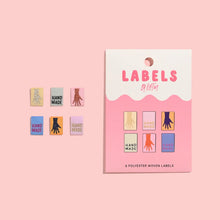 Load image into Gallery viewer, Metallic Mini Hands Woven Labels by KATM | Pack of 6 Labels