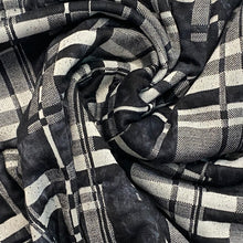 Load image into Gallery viewer, Rayon Knits - Textured Plaid-Dark Navy