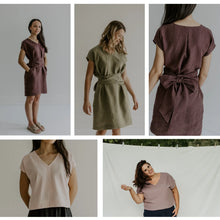 Load image into Gallery viewer, Capstone Patterns Hemlock Dress and Top (Paper Pattern)