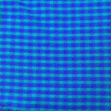 Load image into Gallery viewer, Synthetic Blend Woven Fabric - Blue/Purple/Teal Gingham