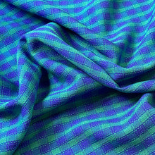 Load image into Gallery viewer, Synthetic Blend Woven Fabric - Blue/Purple/Teal Gingham