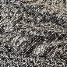 Load image into Gallery viewer, Polyester Woven Fabric - Black/White Herringbone