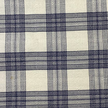Load image into Gallery viewer, Synthetic Woven Fabric - Navy/Off-White Grid Plaid