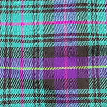 Load image into Gallery viewer, Polyester Rayon woven fabric - Purple/Pink/Teal Plaid