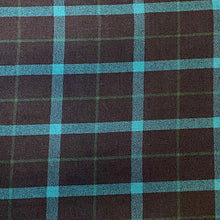Load image into Gallery viewer, Polyester Rayon woven fabric - Navy/Teal Plaid