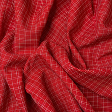 Load image into Gallery viewer, Polyester Woven Fabric - Red Grid Plaid