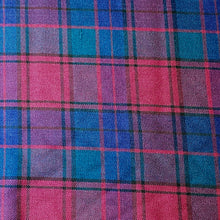 Load image into Gallery viewer, Wool Blend Flannel Plaid - Wine Red/Teal Tartan