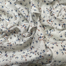 Load image into Gallery viewer, Ultra lightweight Cotton Voile Woven Fabric - Tiny Floral Scatter - Blue/Natural