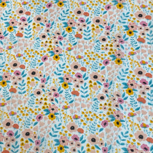 Load image into Gallery viewer, Sunshine Meadow Floral Lightweight Cotton Woven, Dobby Check Texture