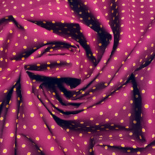 Load image into Gallery viewer, 100% Cotton Voile - Mulberry and Marigold Baby Dots