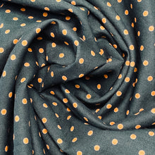 Load image into Gallery viewer, 100% Cotton Voile Woven - Moss and Marigold Polkadot