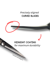 Load image into Gallery viewer, 4.75" Midnight Edition Curved Blade Scissors