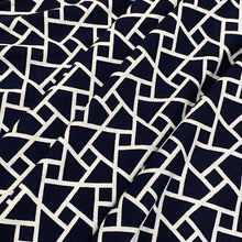 Load image into Gallery viewer, Rayon Knits - Geometric Triangles - Dark Navy