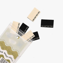 Load image into Gallery viewer, You Can't Buy This (Bk/Cream) Woven Labels by KATM| Pack of 6 labels