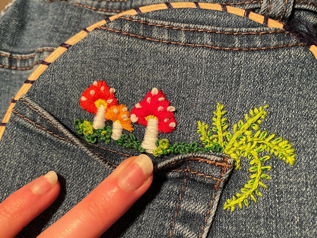 Intro to Hand Embroidery Sunday May 19th 10-1pm