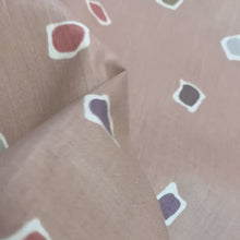 Load and play video in Gallery viewer, Vintage Screen Printed Coated Cotton Woven Fabric- Pink Confetti