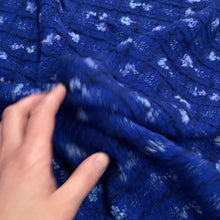 Load and play video in Gallery viewer, Azure Bouclé Grid Woven Fabric