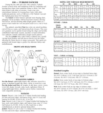 Load image into Gallery viewer, back of pattern envelope with description, line drawings, fabric suggestions, and sizing chart