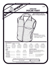 Load image into Gallery viewer, cover of sewing pattern for polar vest